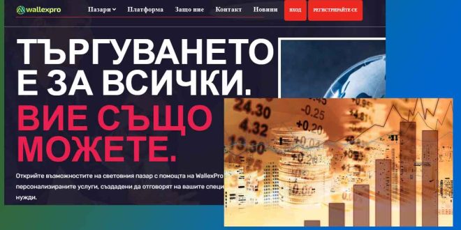 WallexPro.com се представя като платформа с достъп до глобални пазари и над 250 CFD инструмента, при която се поставя акцент върху прозрачността